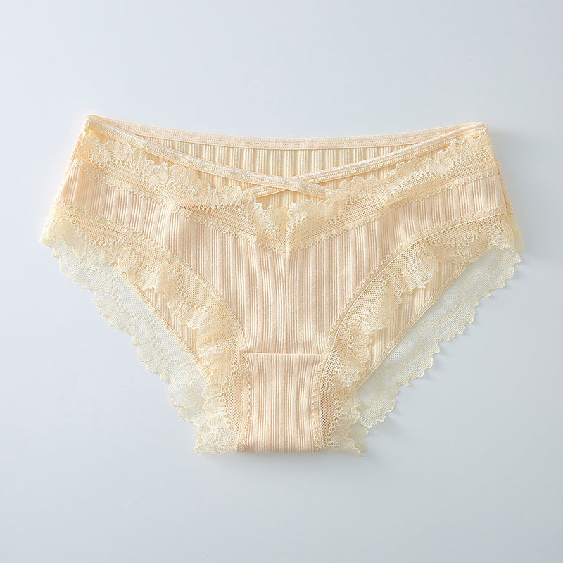 Vesper · HZ IB-17 — Cotton-Lace Low-Rise Brief
