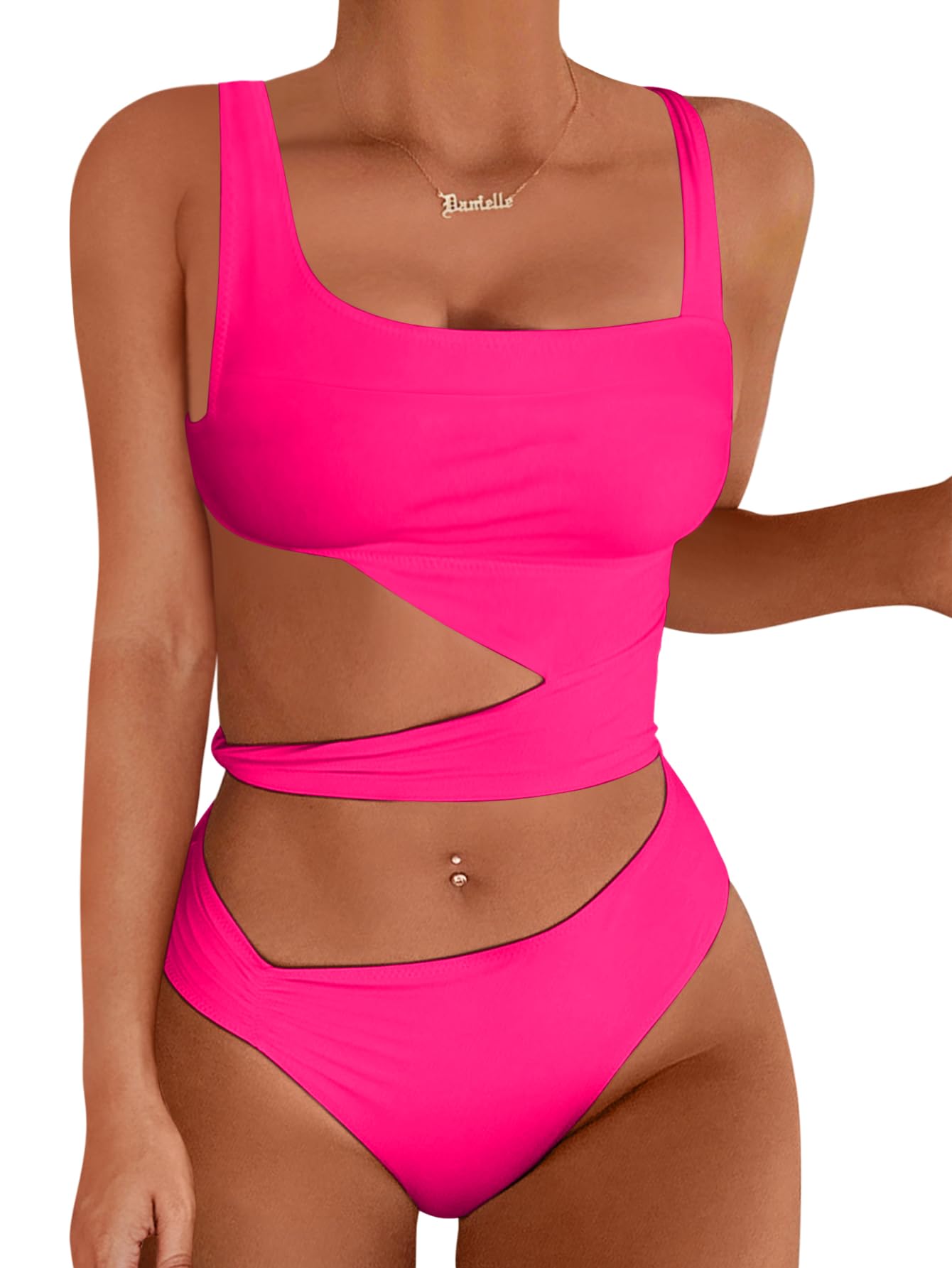 Capri · HZ SO-75 — knotted high-cut one-piece