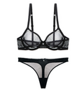 Grace · HZ IN-07 — T-back lace bra & brief set