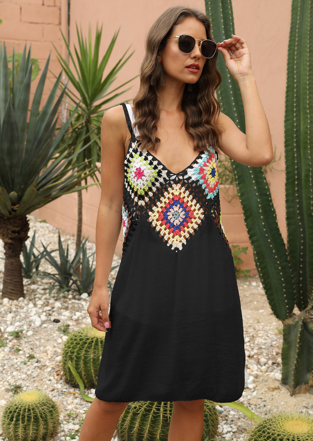 Cova · HZ SX-22 — crochet cover-up dress