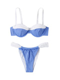 Greece · HZ NA-03 — Sea-Blue/White colour-block bikini