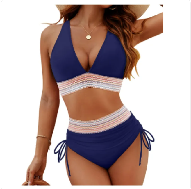 Argentina · HZ NA-14 — sky-blue colour-block bikini