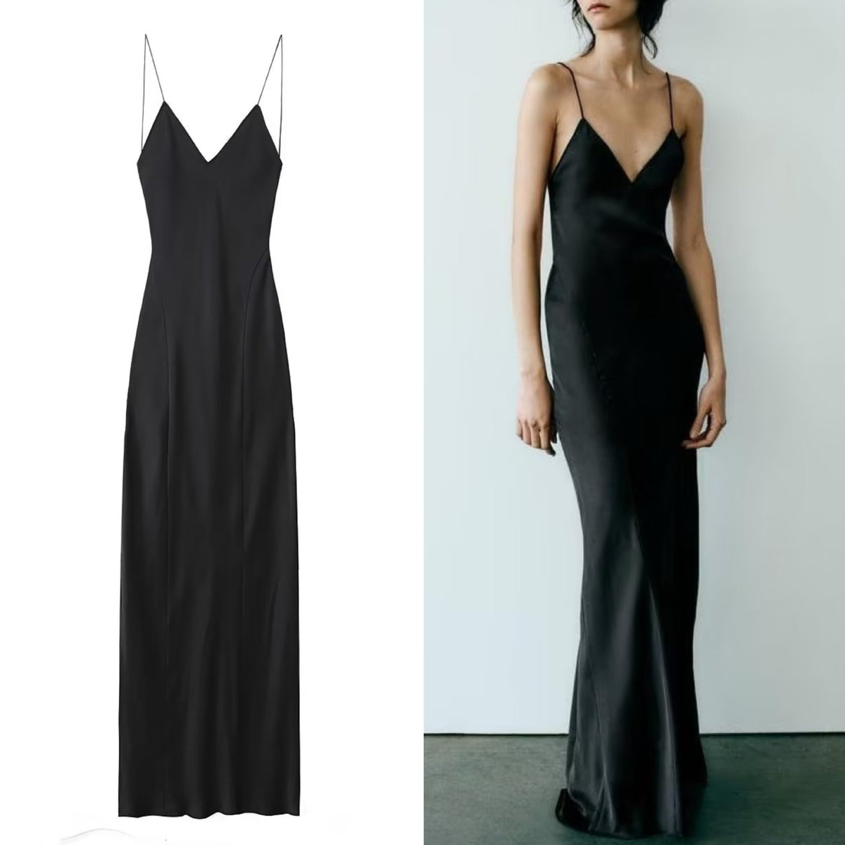 Saint-Tropez · HZ SD-20 — bias satin slip midi