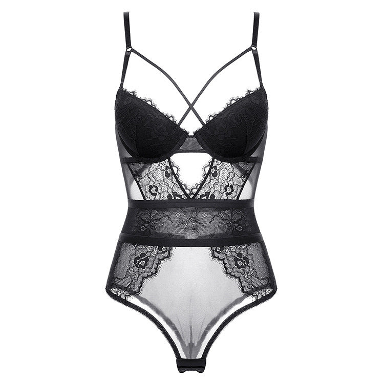 Victorine · HZ IN-176 — Lace Bodysuit