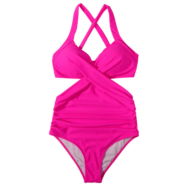 Talia · HZ SX-06 — halter cut-out monokini