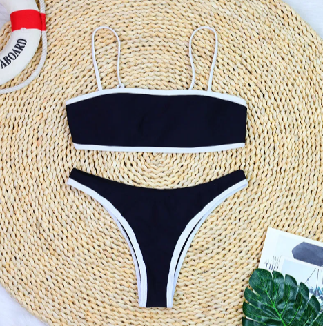 Cannes · HZ SW-109 — spaghetti-strap bikini set