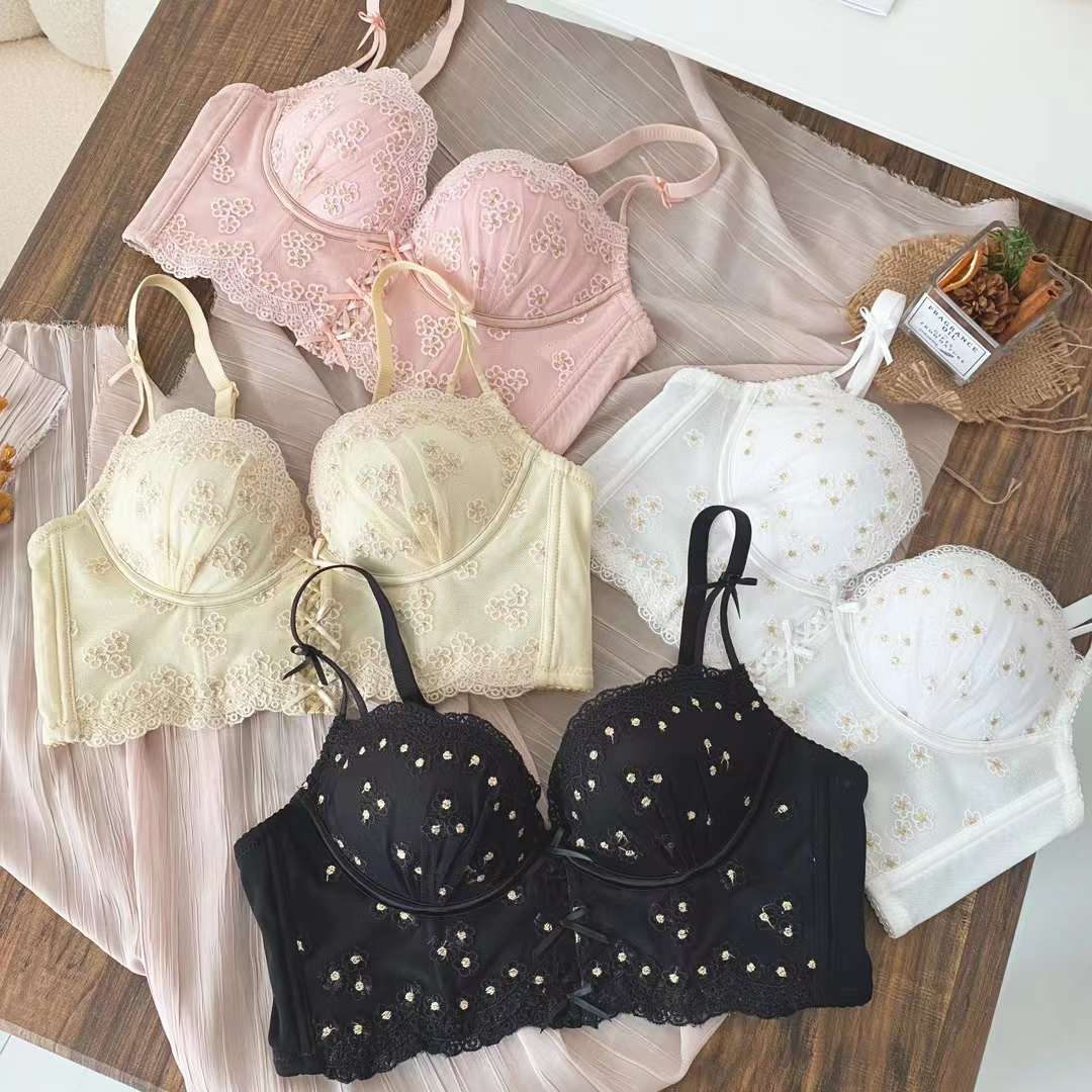 Satin · HZ IN-28 — adjustable lace bralette