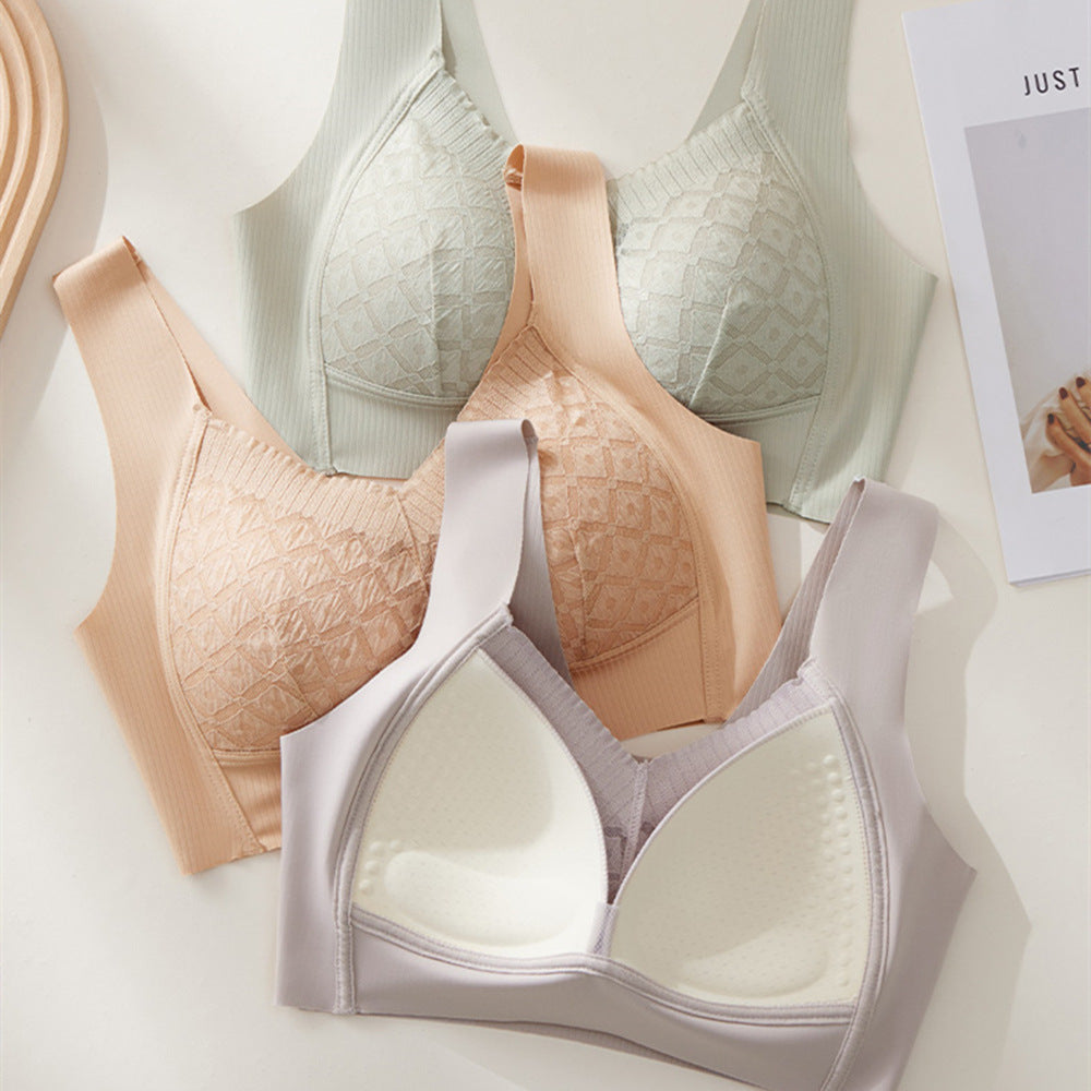 Aurore · HZ IX-14 — French lace wireless plunge bra
