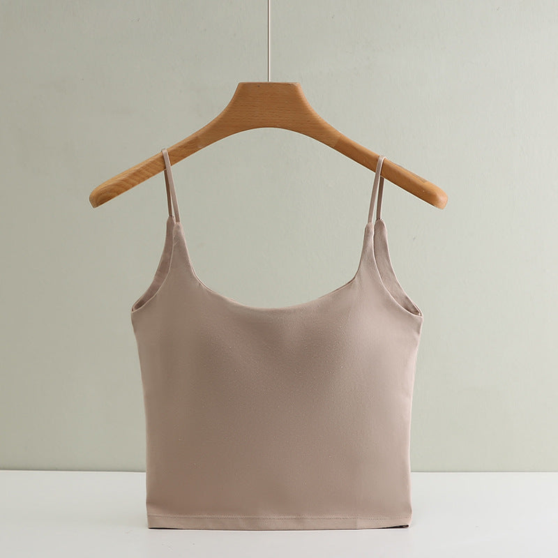 Neve · HZ IX-34 — cotton seamless camisole with built-in bra