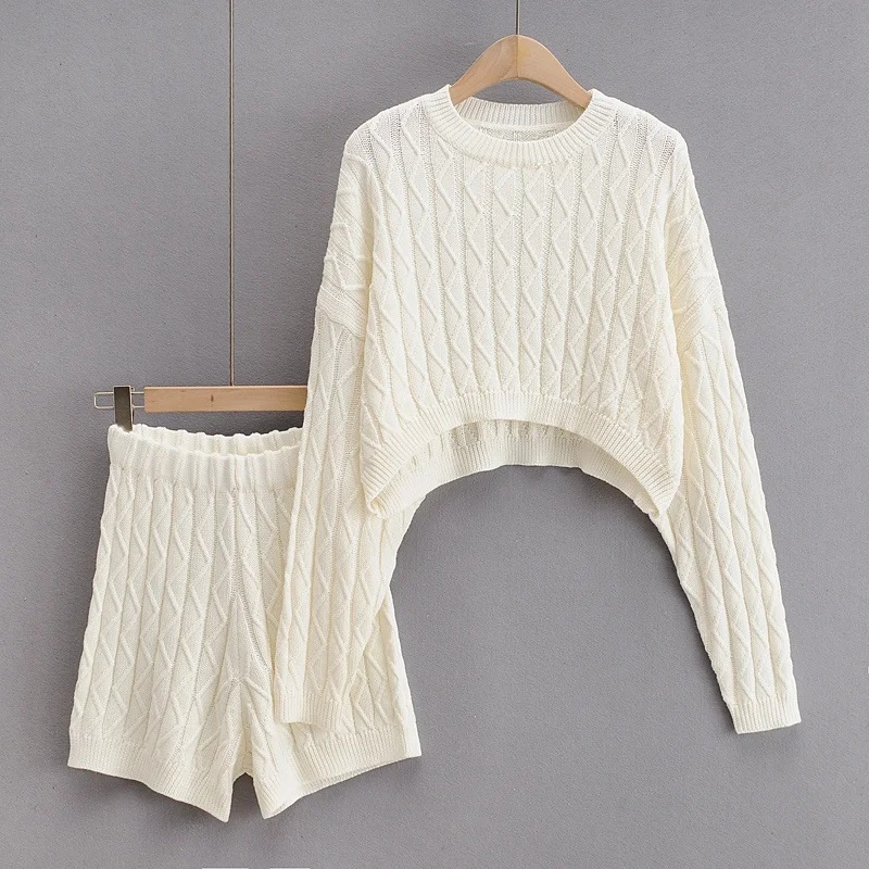 Basalte · HZ BD-19 — cozy knit sweater & wide-leg lounge set