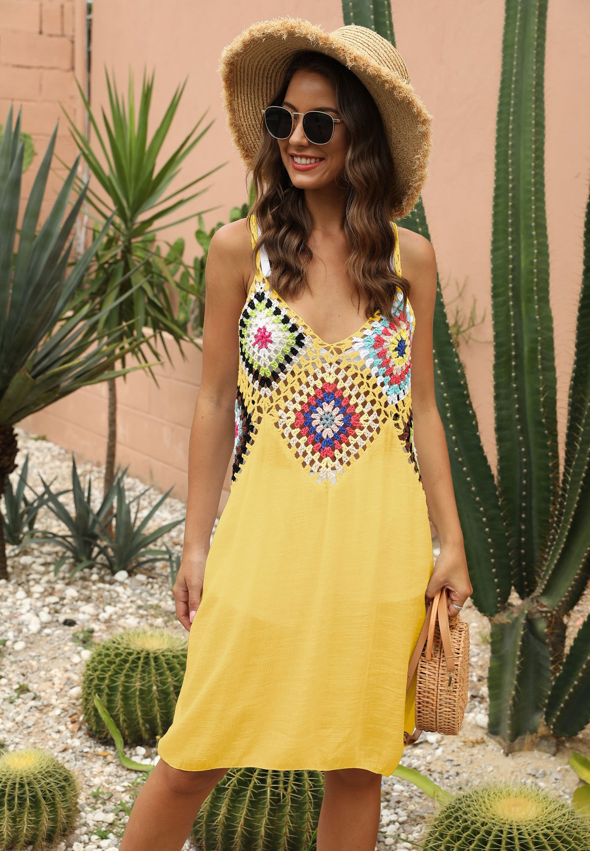 Cova · HZ SX-22 — crochet cover-up dress