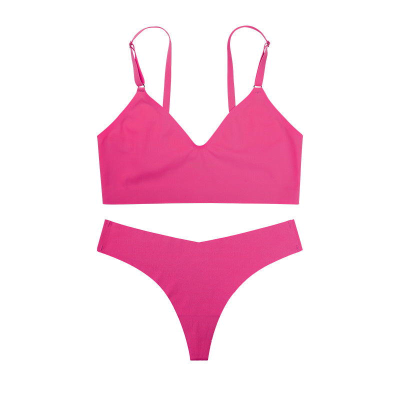 Vesper · HZ IN-16 — V-neck lace bra & brief set