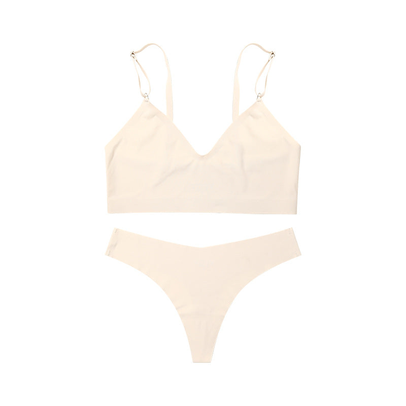 Vesper · HZ IN-16 — V-neck lace bra & brief set
