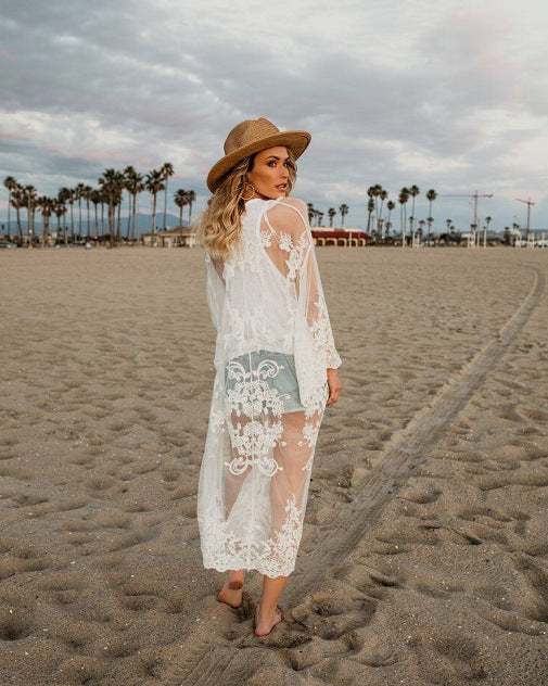 Isole · HZ SX-24 — mesh kaftan cover-up