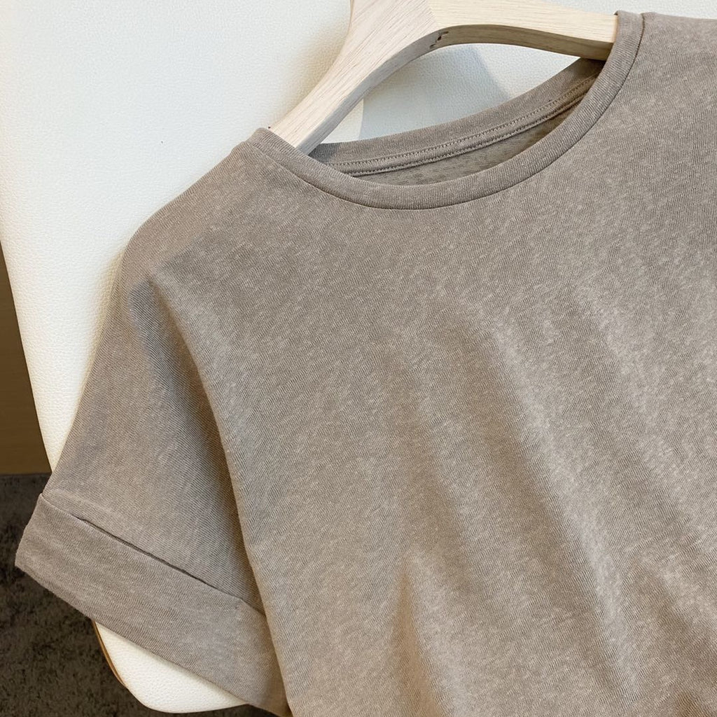 Dune · HZ TP-02 — cotton-linen crew tee