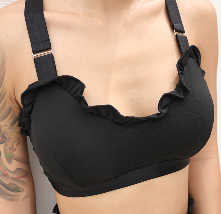 Vivienne · HZ AC-27 — lace-trim yoga set