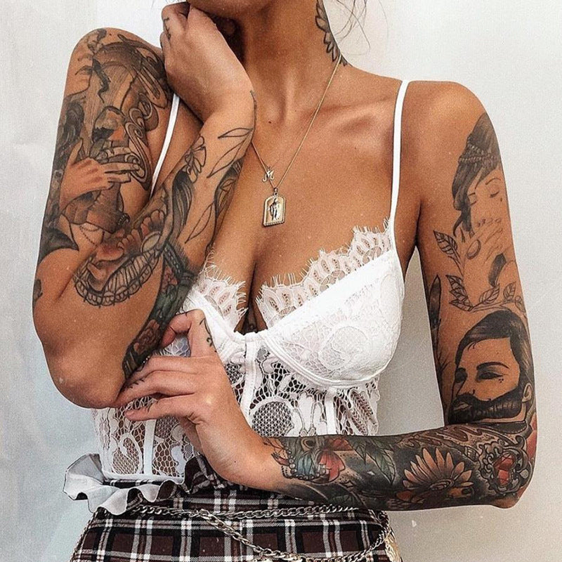 Nacre · HZ IN-333 — backless lace bodysuit