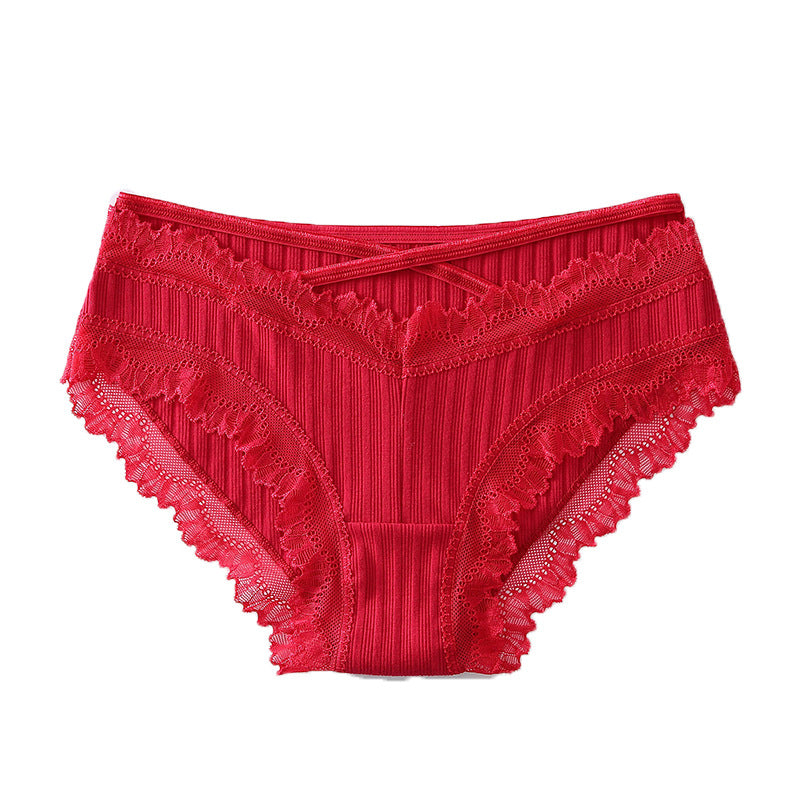 Vesper · HZ IB-17 — Cotton-Lace Low-Rise Brief