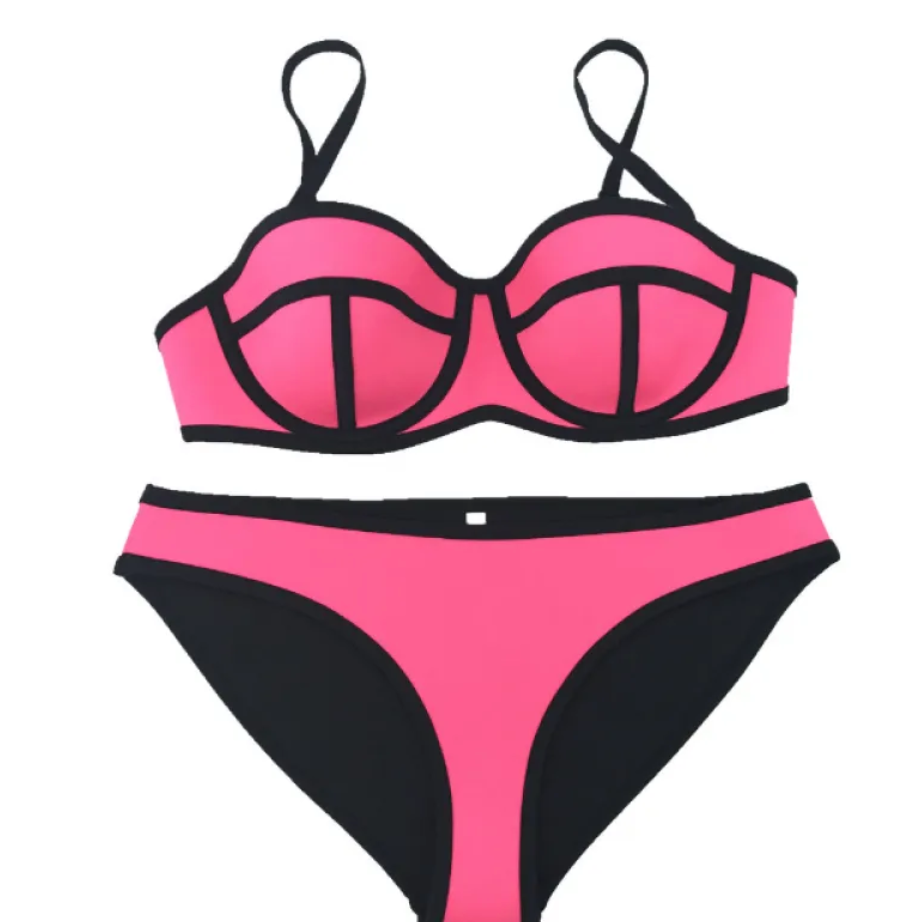 Marbella · HZ SW-110 — neoprene-panel bikini set