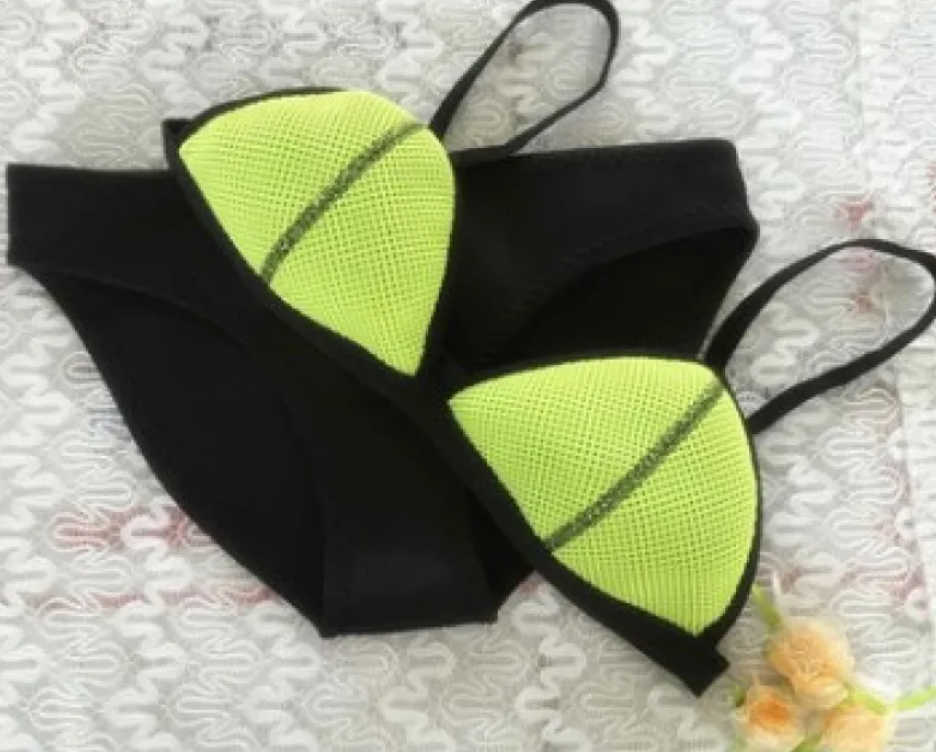 Marbella · HZ SW-110 — neoprene-panel bikini set