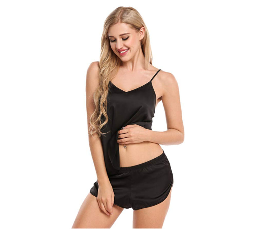 Rouge · HZ IN-41 — satin camisole & shorts set
