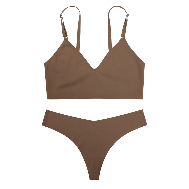 Vesper · HZ IN-16 — V-neck lace bra & brief set