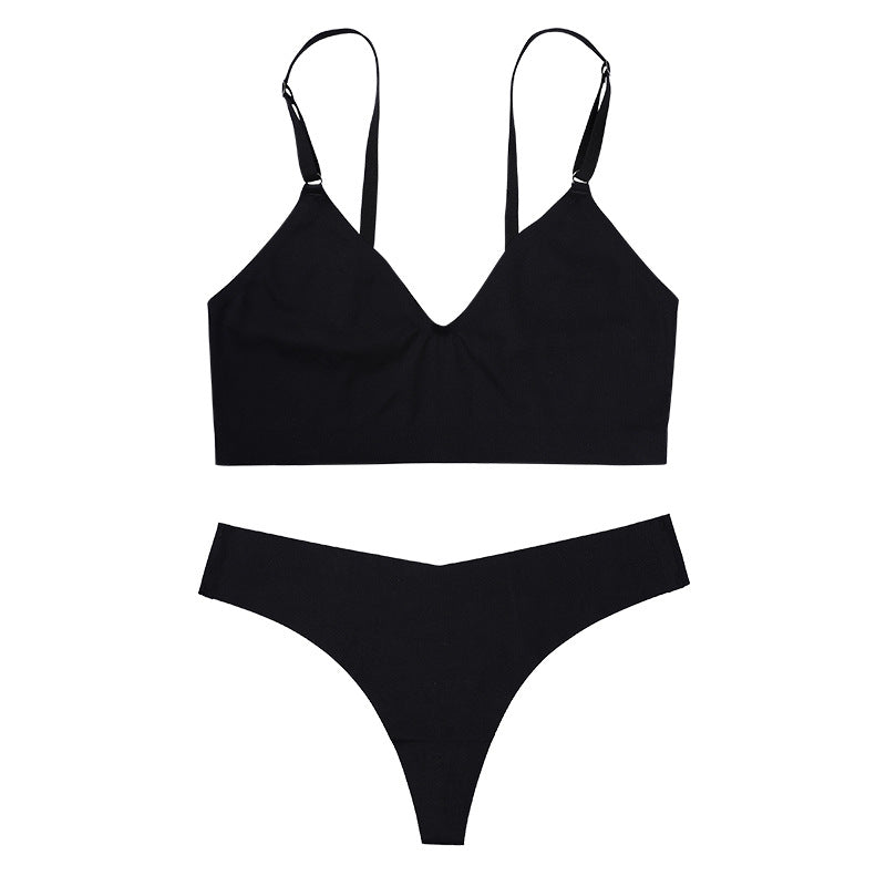 Vesper · HZ IN-16 — V-neck lace bra & brief set