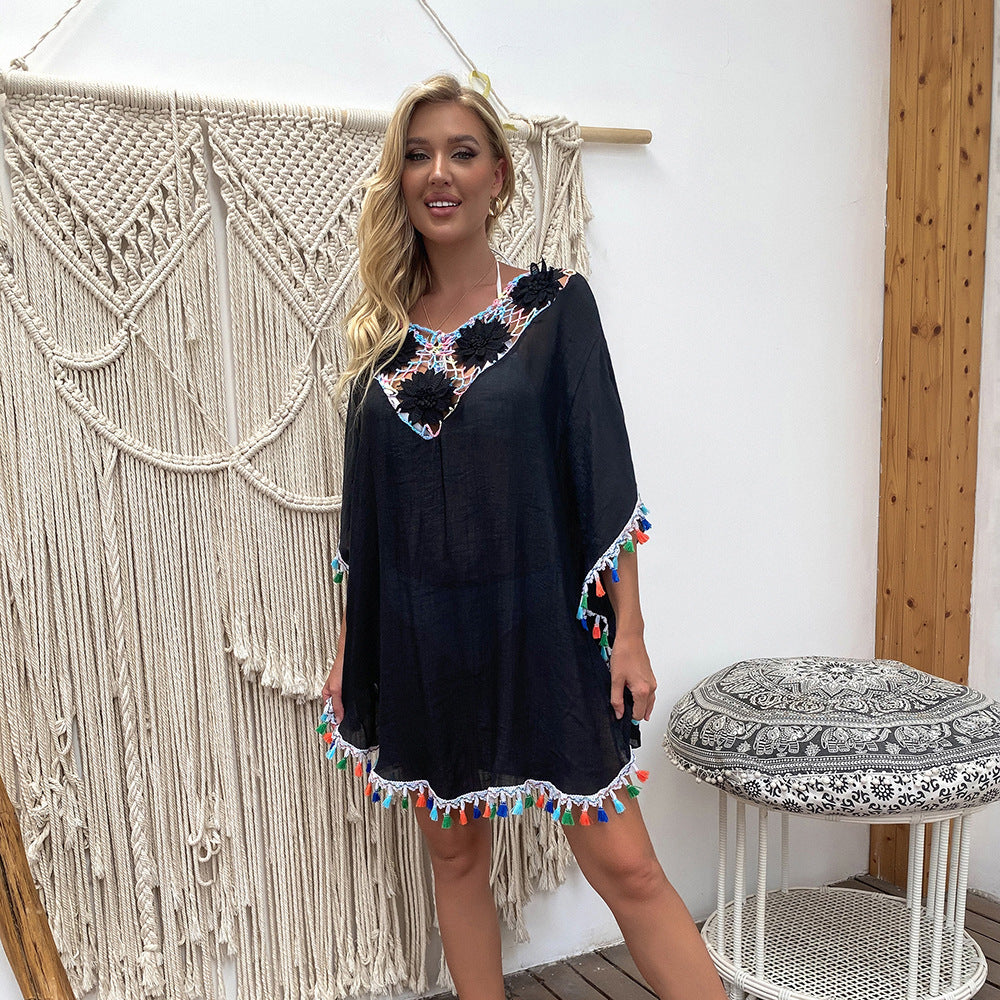 Zakynthos · HZ SD-24 — crochet cover-up dress