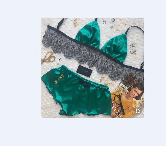 Noir · HZ IN-42 — satin bra & shorts set