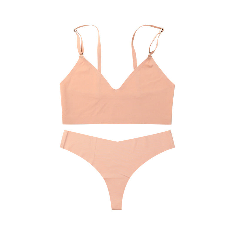Vesper · HZ IN-16 — V-neck lace bra & brief set