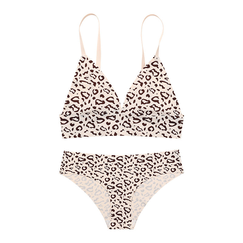 Panthère · HZ IN-169 — soft-cup leopard bra & brief set