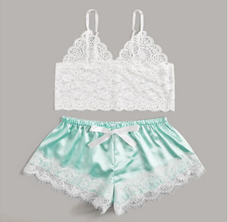 Sylvie · HZ IN-205 — sheer lace set