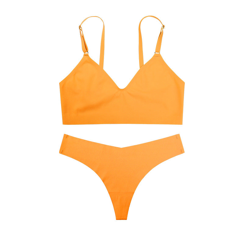 Vesper · HZ IN-16 — V-neck lace bra & brief set