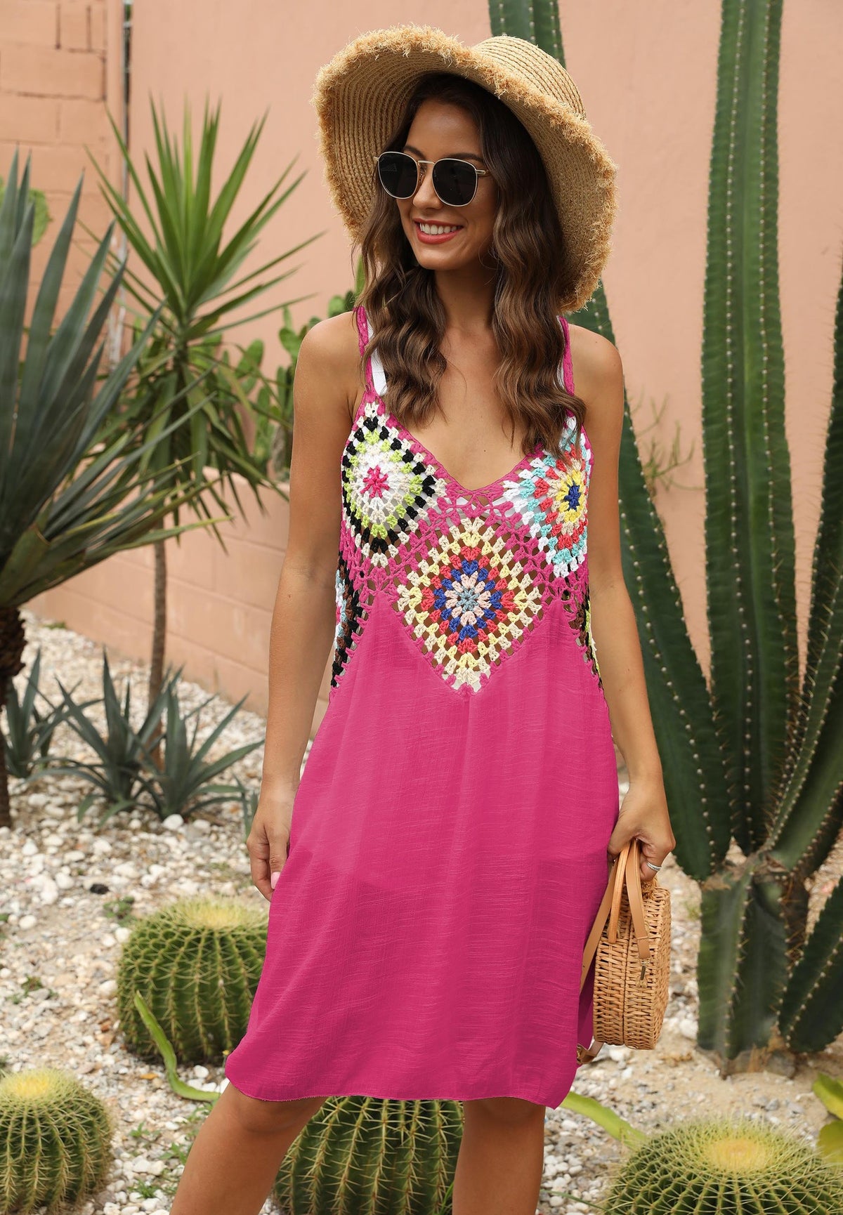 Cova · HZ SX-22 — crochet cover-up dress