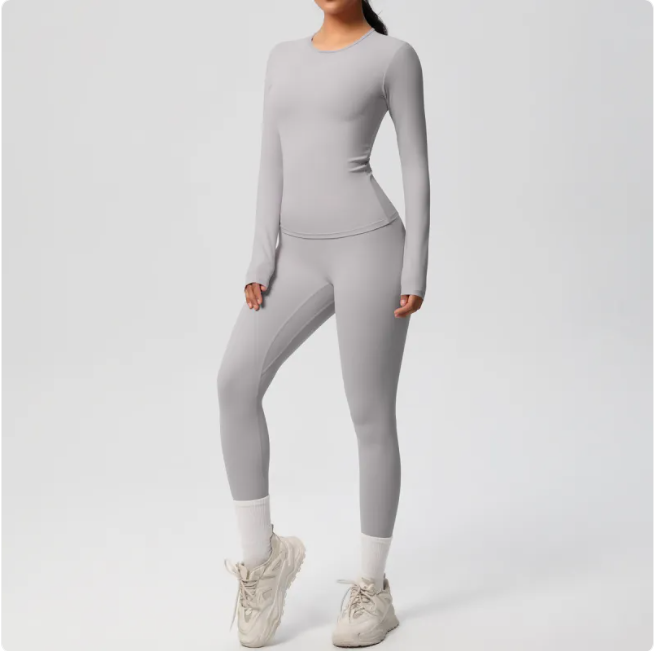 Ardoise · HZ AC-04 — long-sleeve seamless set