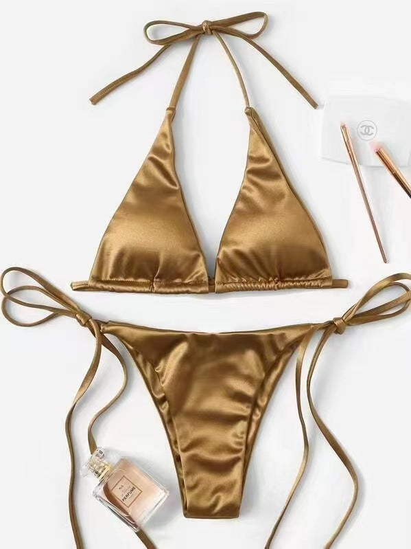 Brazil · HZ NA-07 — emerald bikini with gold hardware