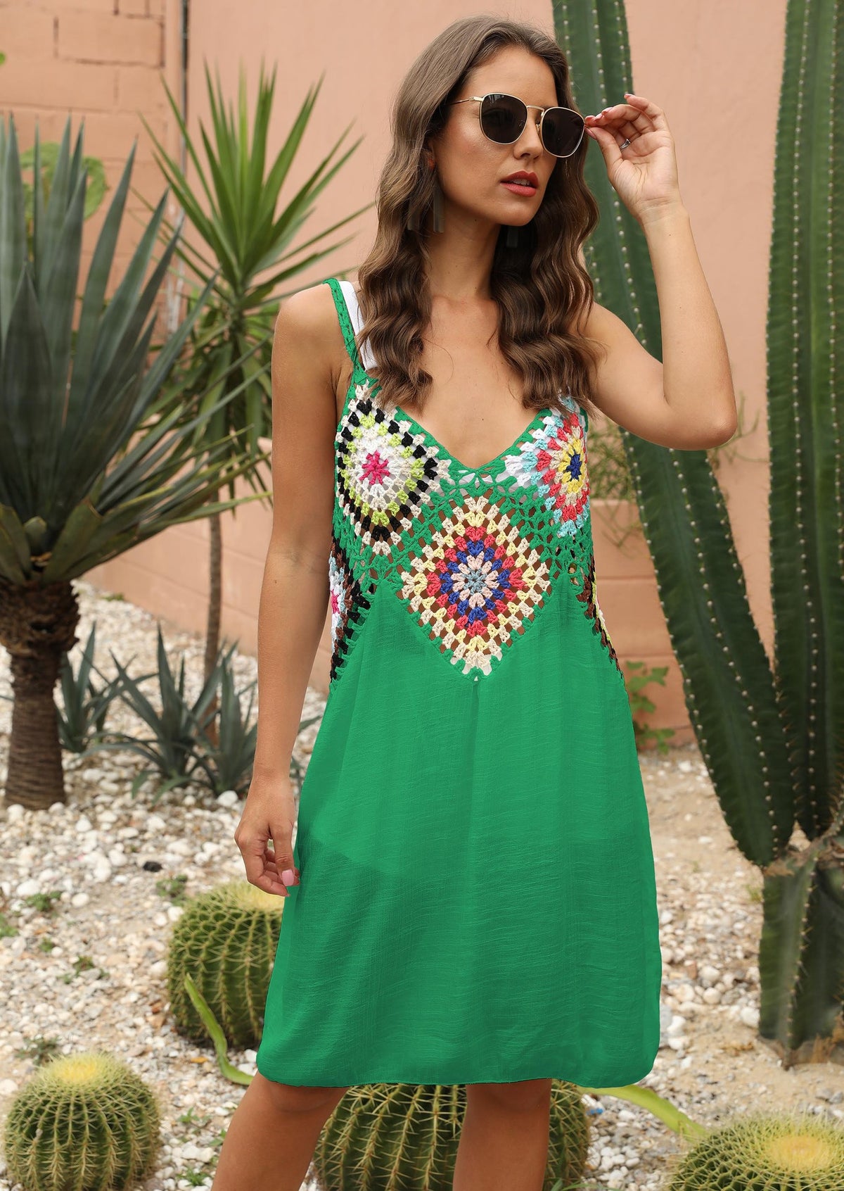 Cova · HZ SX-22 — crochet cover-up dress