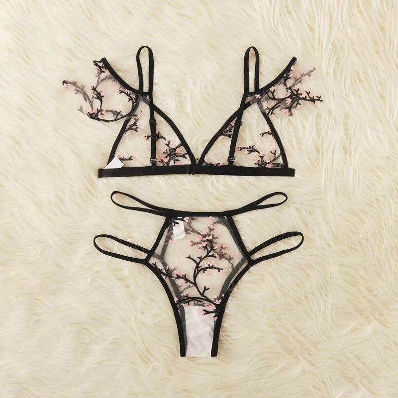 Odette · HZ IN-130 — Embroidered Lace Set