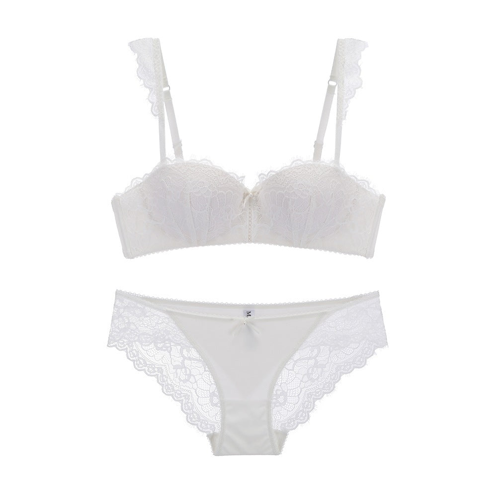 Aube · HZ IX-01 — lace push-up bra & brief set