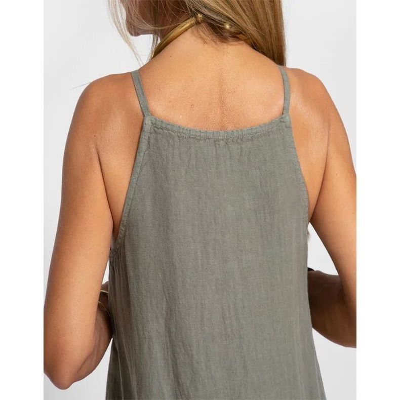 Bonifacio · HZ SD-03 — linen-blend slip maxi