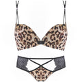 Fauve · HZ IN-168 — leopard push-up bra & brief set