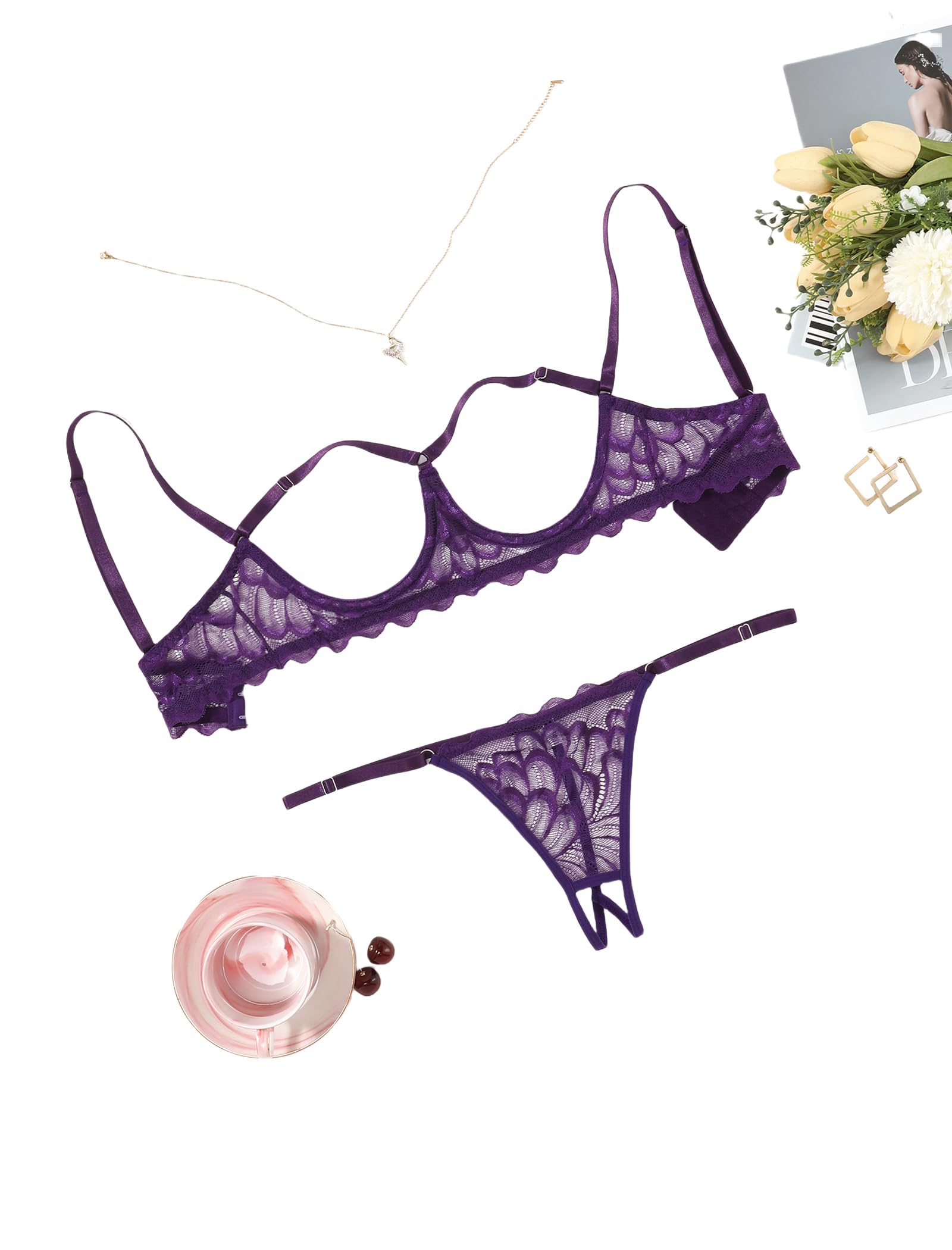 Ivoire · HZ IN-90 — Underwire Lace Set
