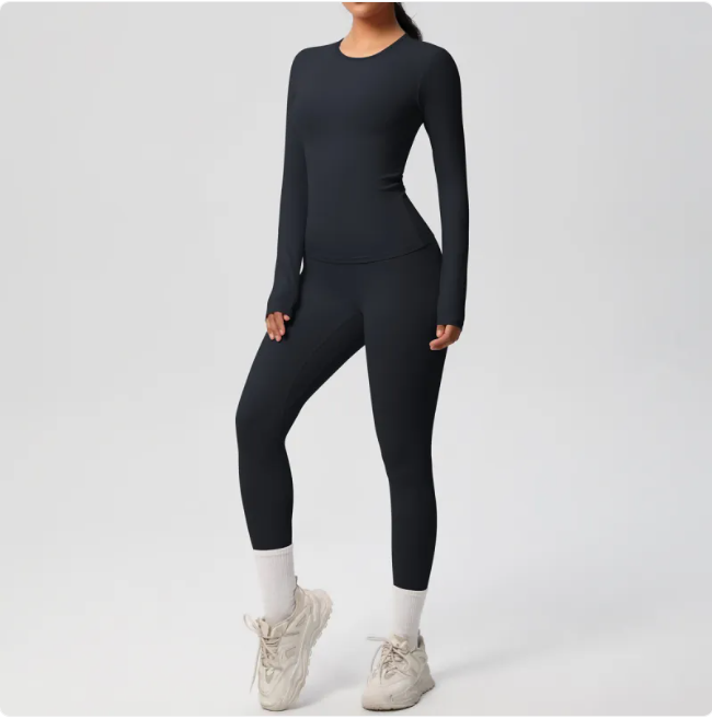 Ardoise · HZ AC-04 — long-sleeve seamless set