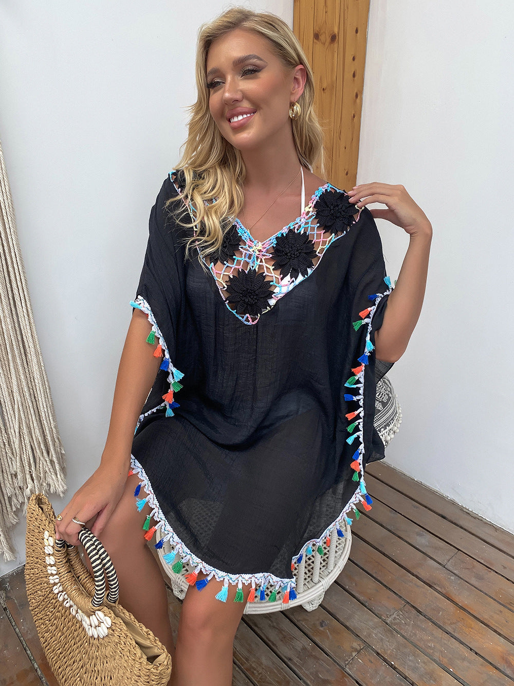 Zakynthos · HZ SD-24 — crochet cover-up dress