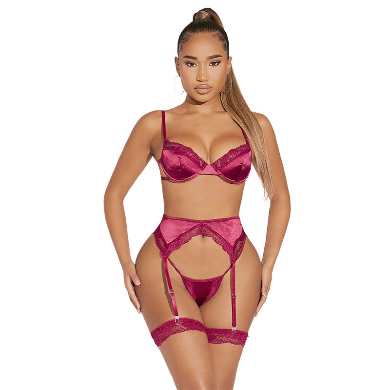 Tulle · HZ IN-344 — four-piece lace set