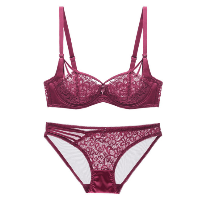 Rouge · HZ IN-01 — French lace bra & brief set