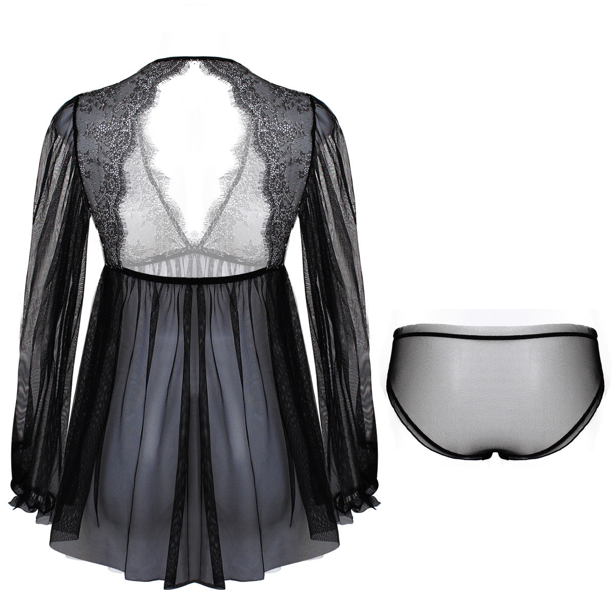 Hélène · HZ IN-204 — lace mesh lingerie set
