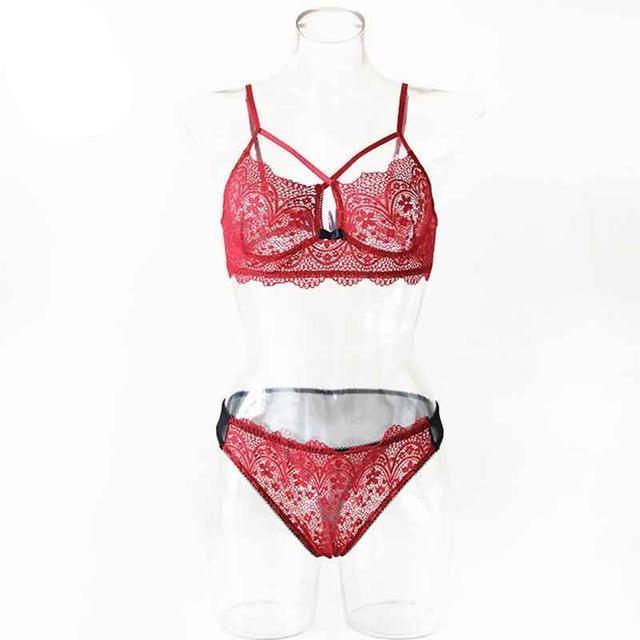 Lune · HZ IN-330 — lace bra & brief set