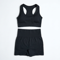 Grève seamless short set — Noir on white