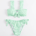 Ischia HZ SW-103 Bow Tie Set, light green, on white